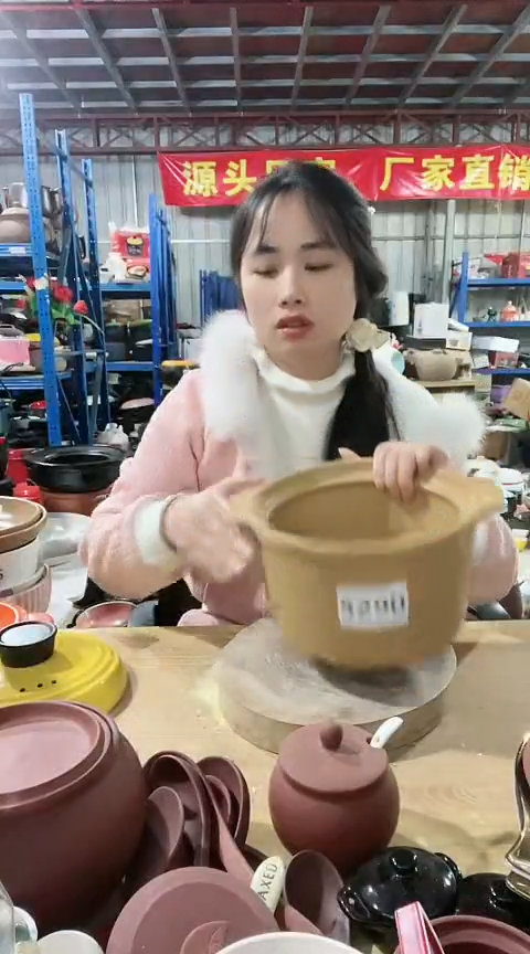 陶瑕疵咖锅不带盖5290