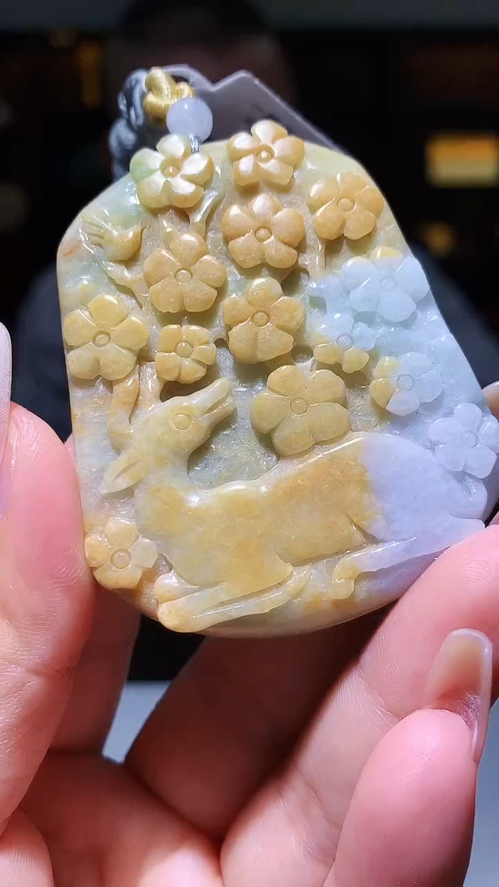 【闪购商品】定制翡翠未镶嵌1057xx-毛货挂件16