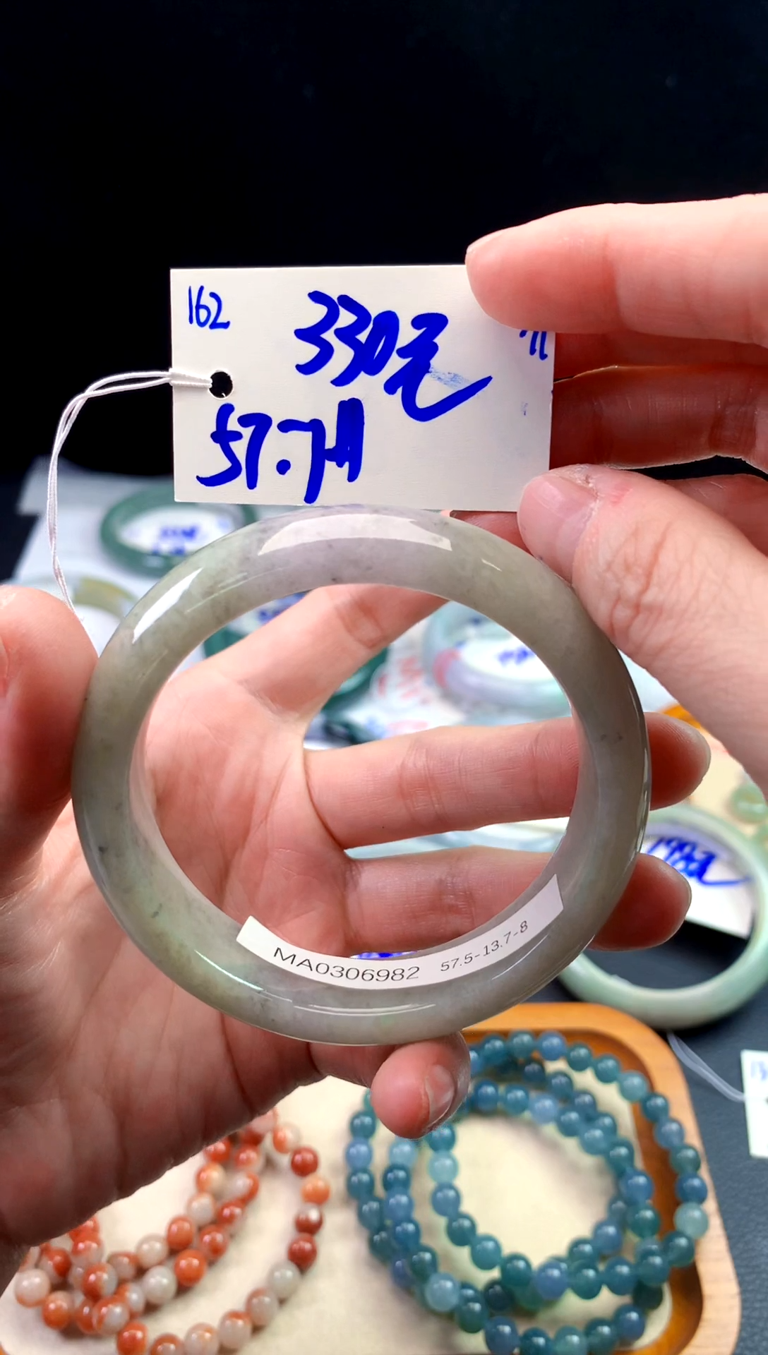 未镶嵌定制翡翠162毛货需精细抛光手镯拍一发一