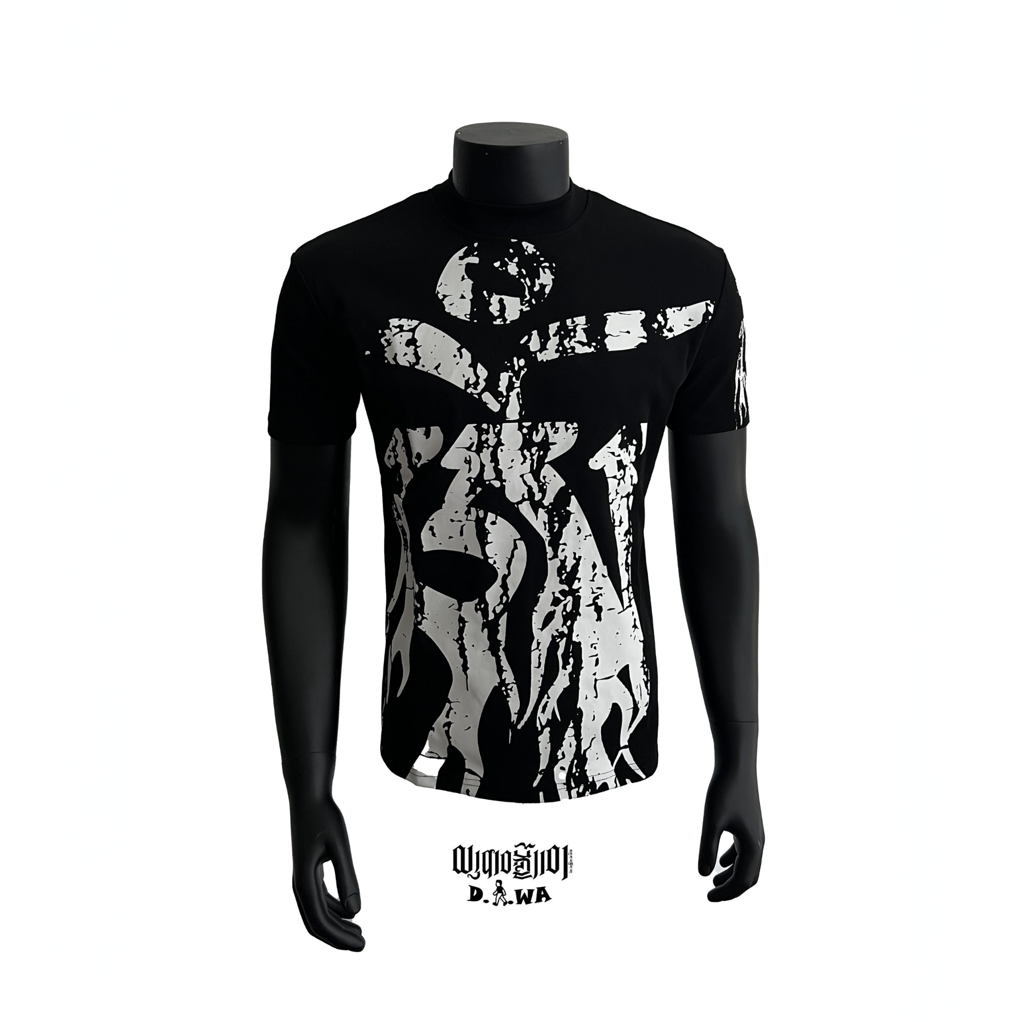 顿觉瓦藏元素320克重磅卫衣T恤男款上衣常规夏季破坏印花圆领半袖