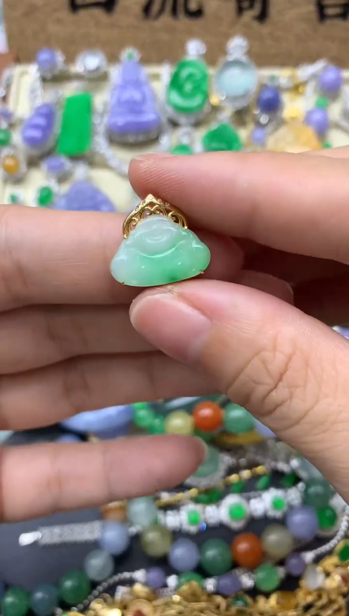 【闪购商品】翡翠颈饰18K金镶嵌227-中国好珍宝