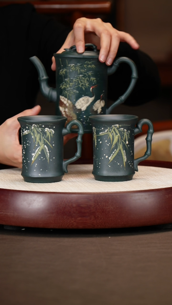 【闪购商品】紫砂茶壶清风竹韵+墨宝350c