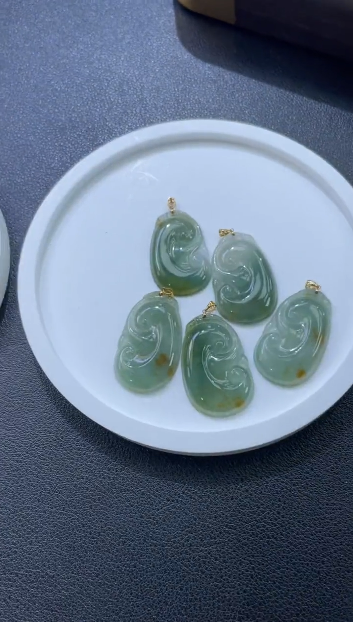 吊坠(不含链)18K金镶嵌翡翠DDJ52664/多样性发一件