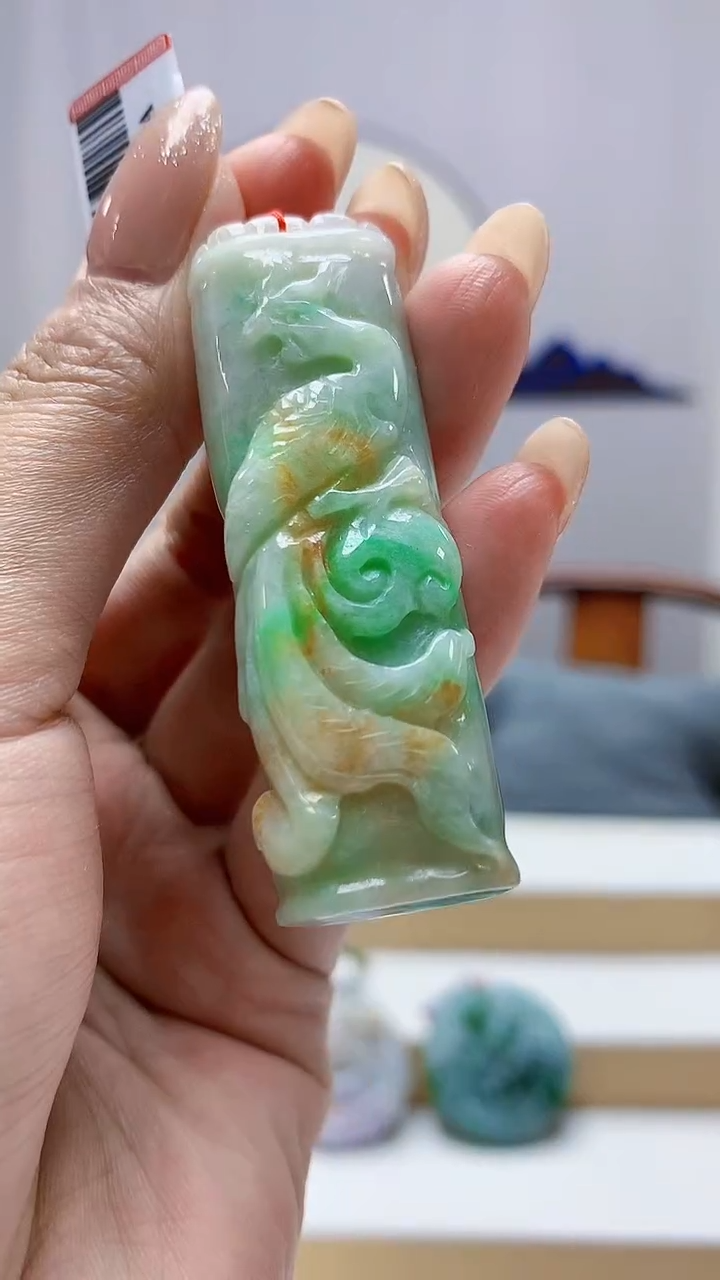 未镶嵌定制翡翠4852MM-毛货挂件63