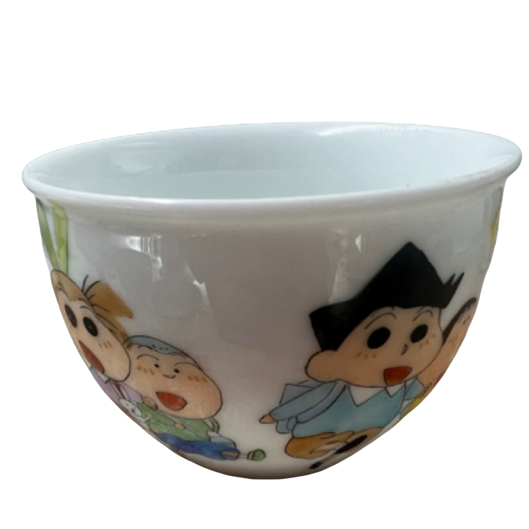 景德镇手绘蜡笔小新主人杯小新盖碗陶瓷纯手工白瓷可爱动漫周边