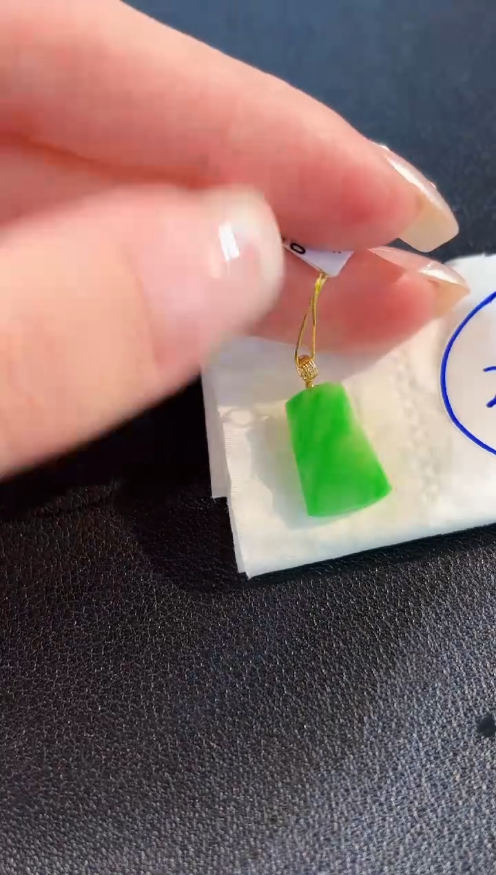 翡翠18K金镶嵌颈饰 缅料A货/支持复检/一件