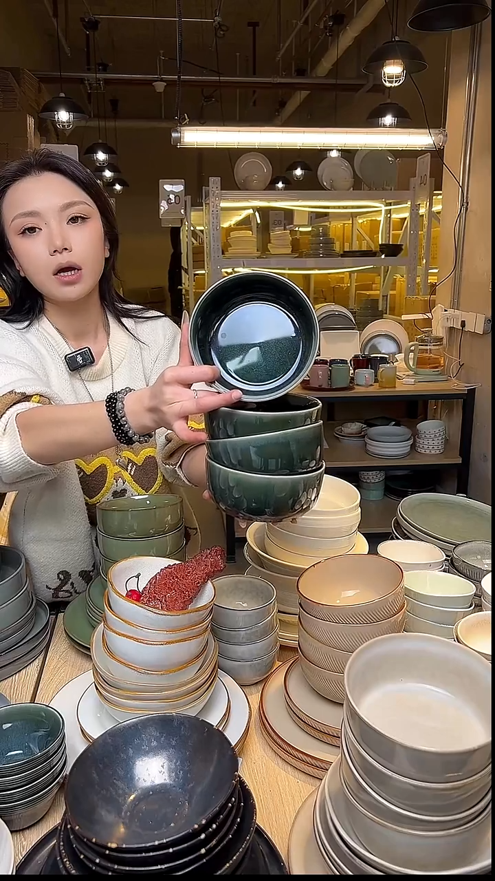 瓷50外贸尾货窑变釉下彩默外微瑕