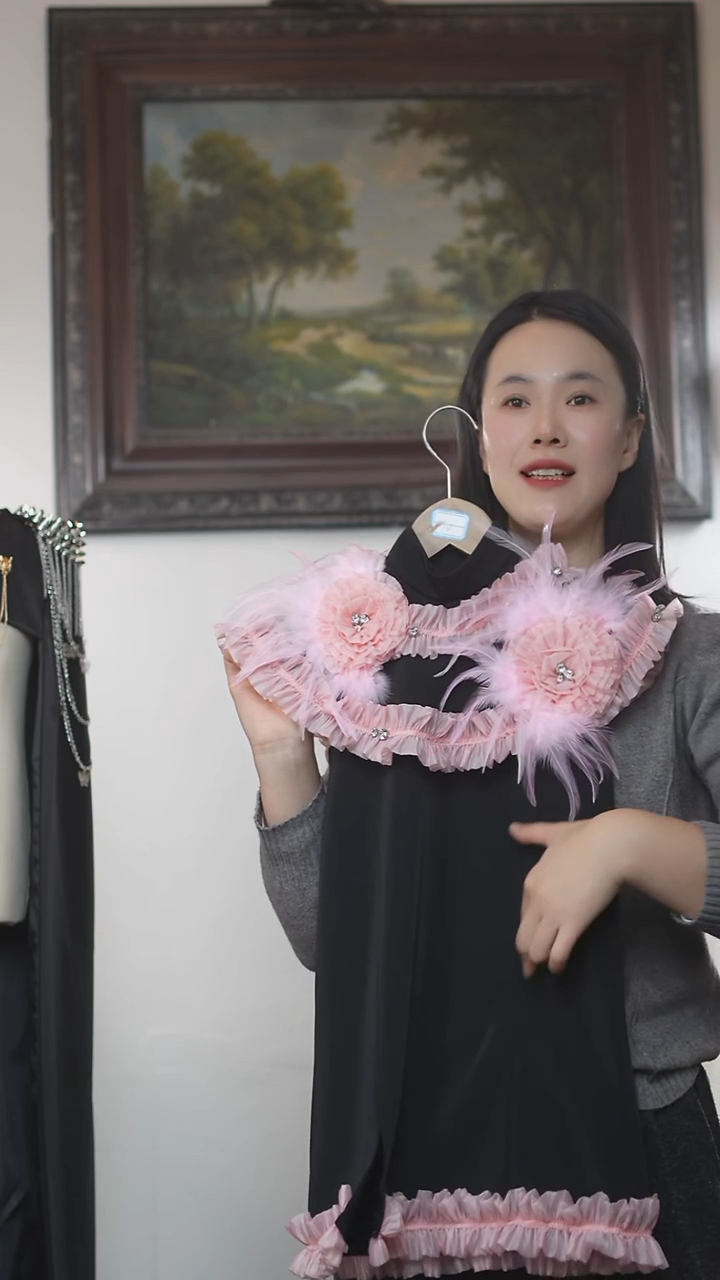 @****程140码黑色连衣裙艺桐轩儿童潮服