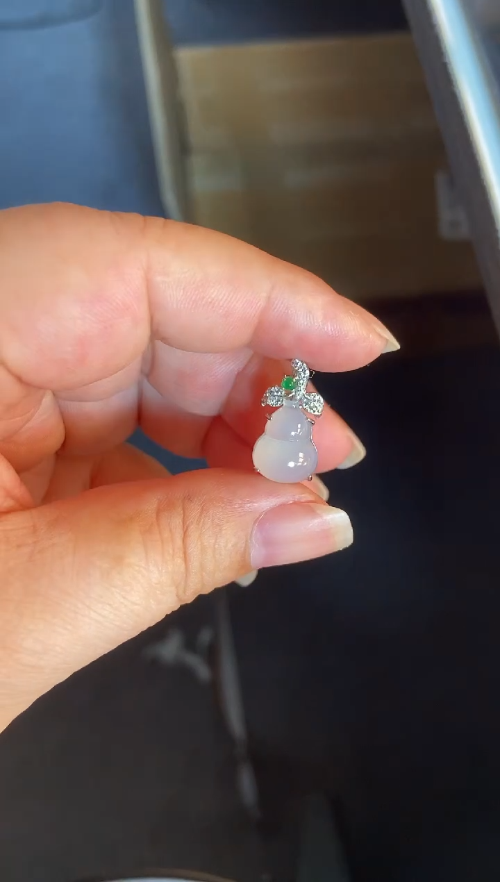 吊坠(不含链)银S925镶嵌翡翠1