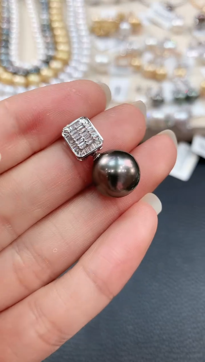 【闪购商品】海水珍珠吊坠18K金镶嵌m39       