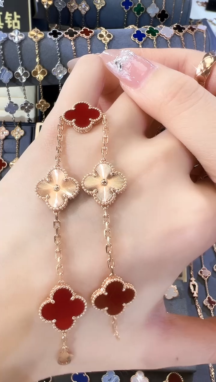 【闪购商品】玛瑙/玉髓手链18K金镶嵌18K红金手链