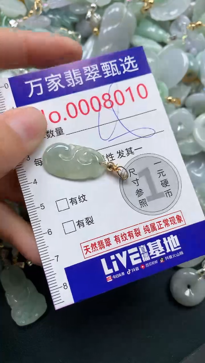 吊坠(不含链)未镶嵌翡翠8010