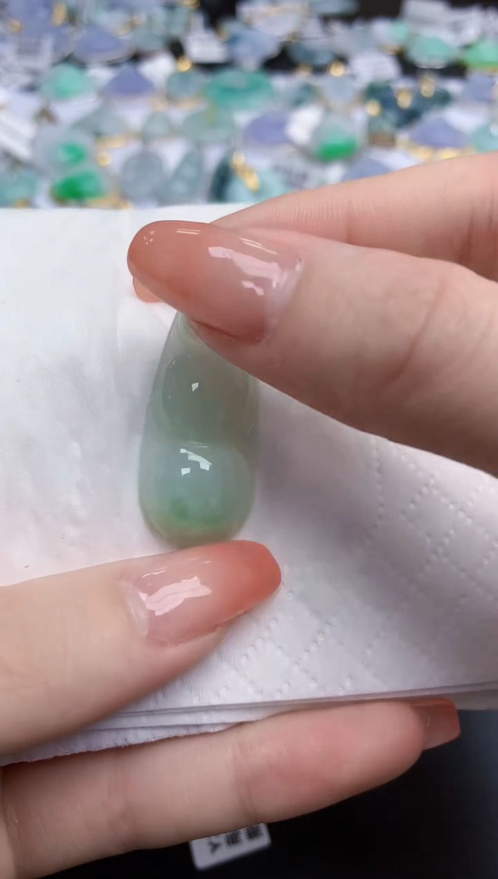 【闪购商品】翡翠颈饰18K金镶嵌天然缅甸翡翠A货