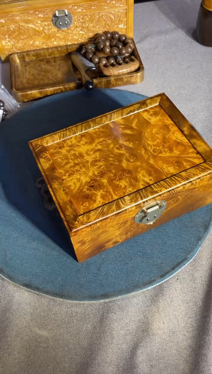 乌木类成套家具瘤疤首饰盒 11