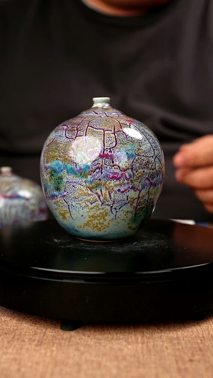 【闪购商品】576#中华窑一级品原矿钧瓷炉钧釉摆件