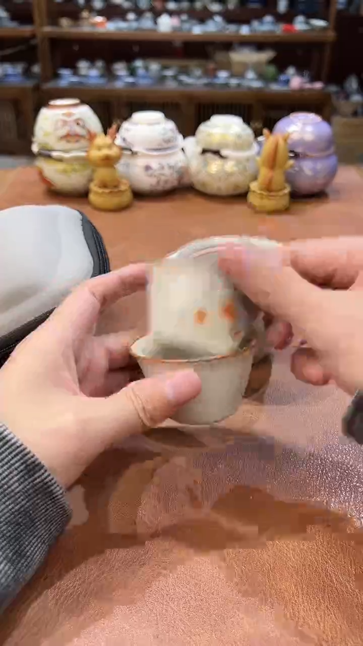 真的很便宜会开片的旅行茶具