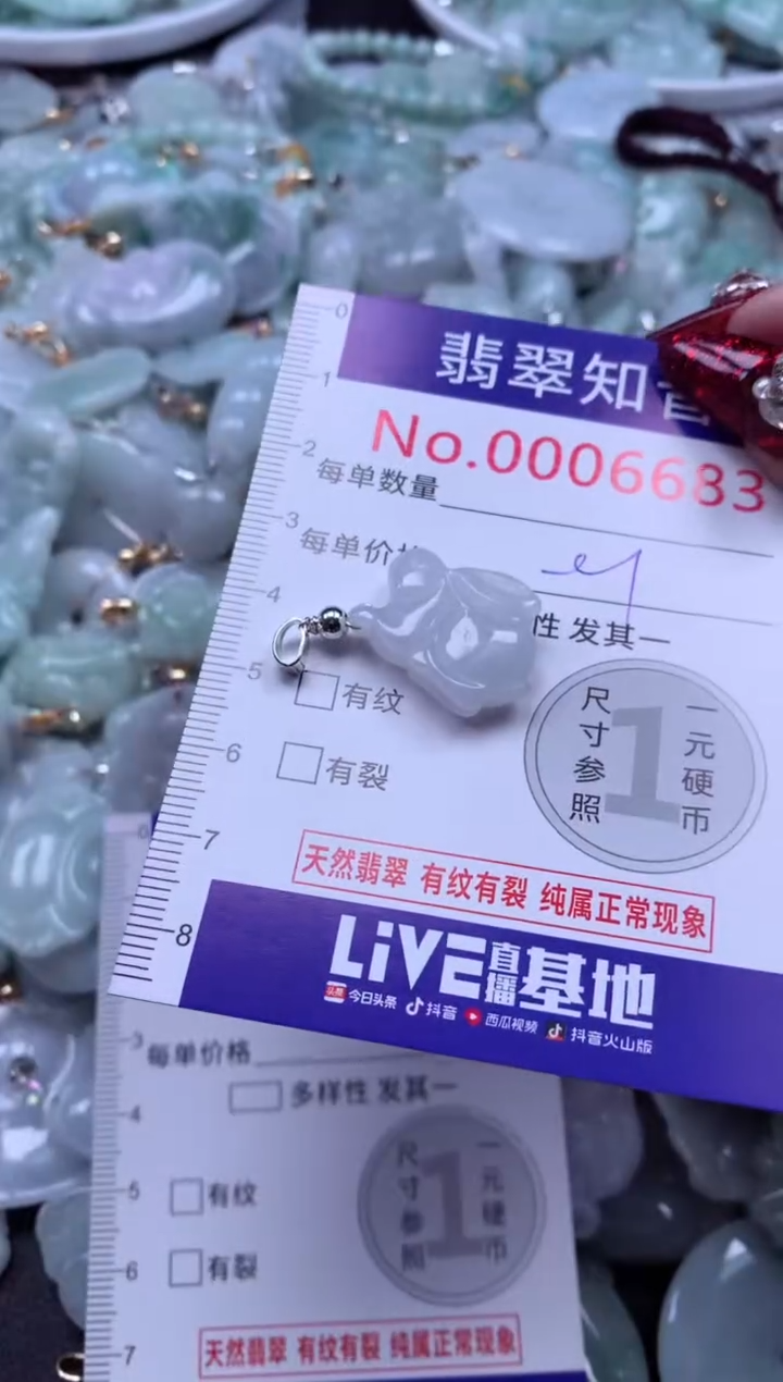 吊坠(不含链)未镶嵌翡翠6683