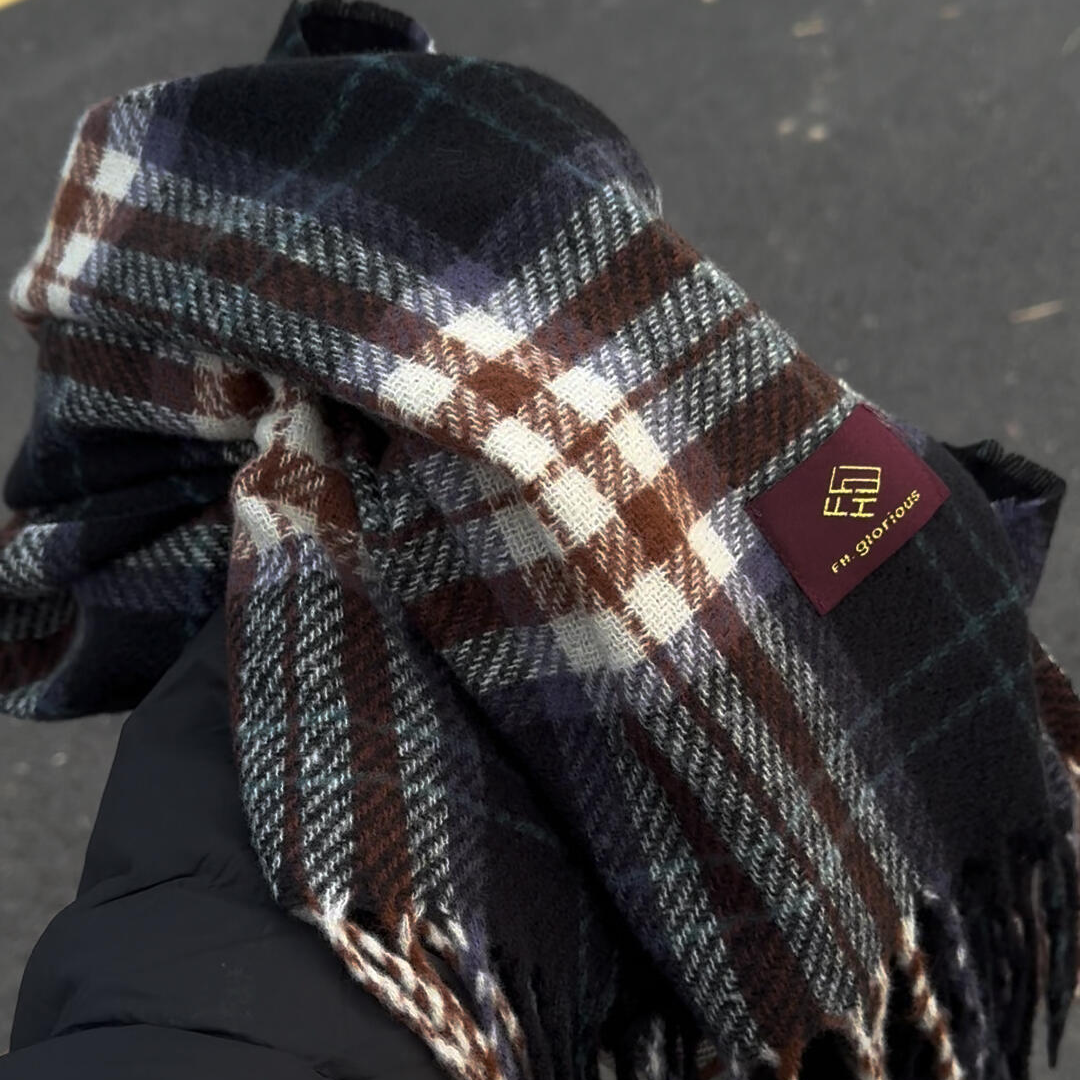 2025秋新款氛围情侣时尚围巾保暖韩系复古ins学生百搭披肩女冬天