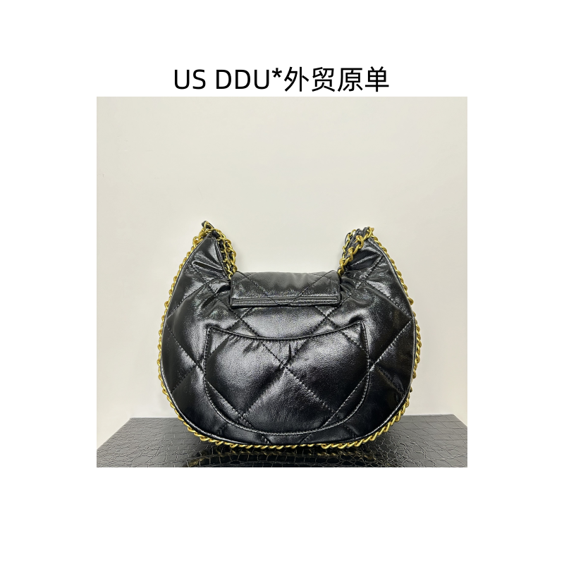 X 腋下黑色饺子包手提腋下女包5018/H001