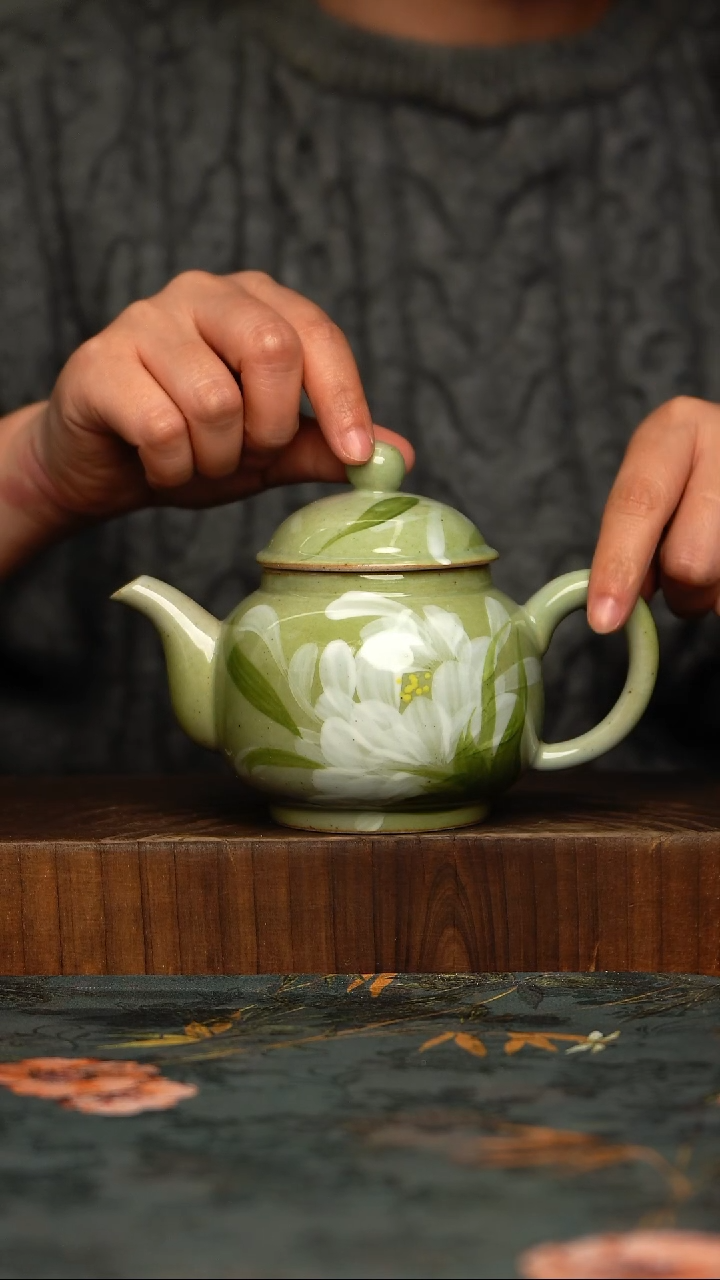 瓷片釉下彩手工手绘同款陶器