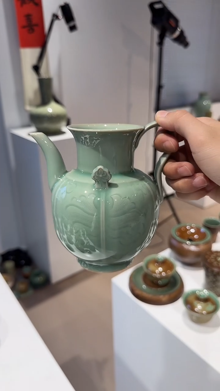 青瓷手工茶器包邮