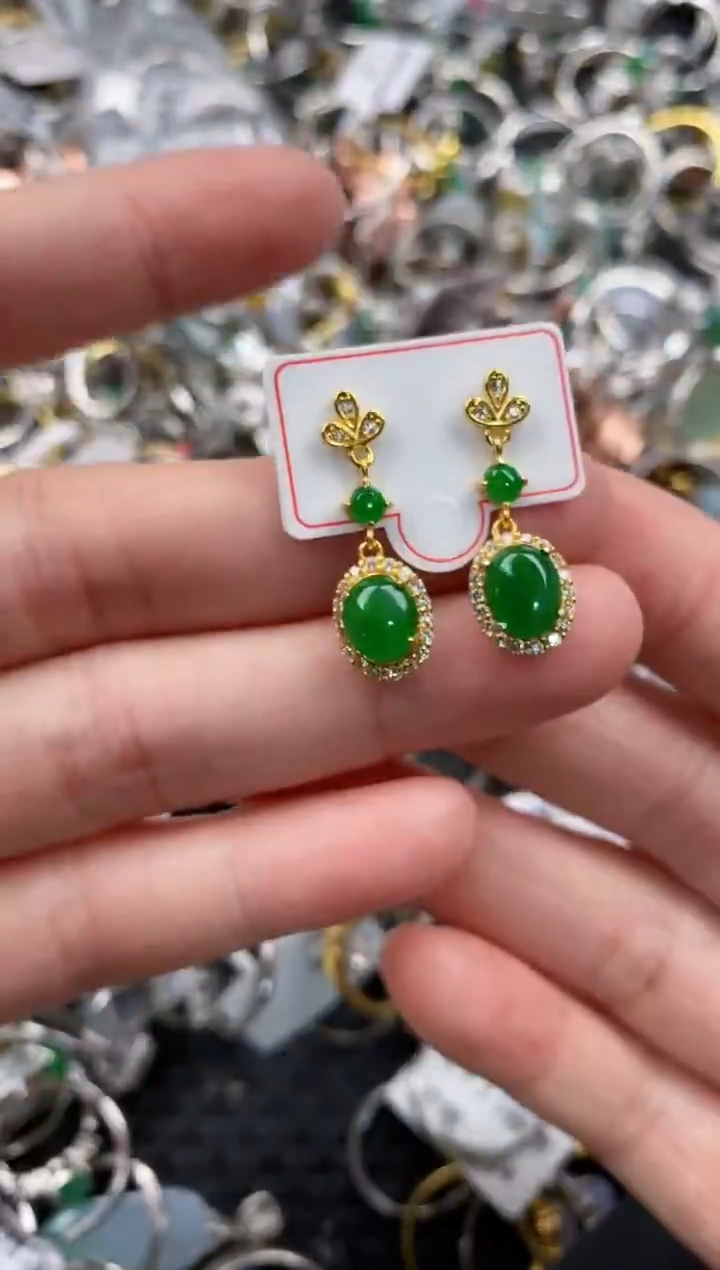 银S925镶嵌戒指翡翠333                3