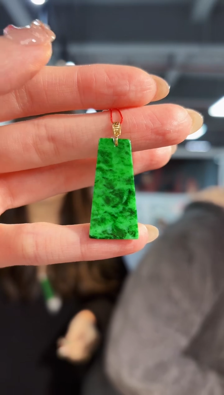 【闪购商品】翡翠颈饰18K金镶嵌缅料A货/支持复检/一件