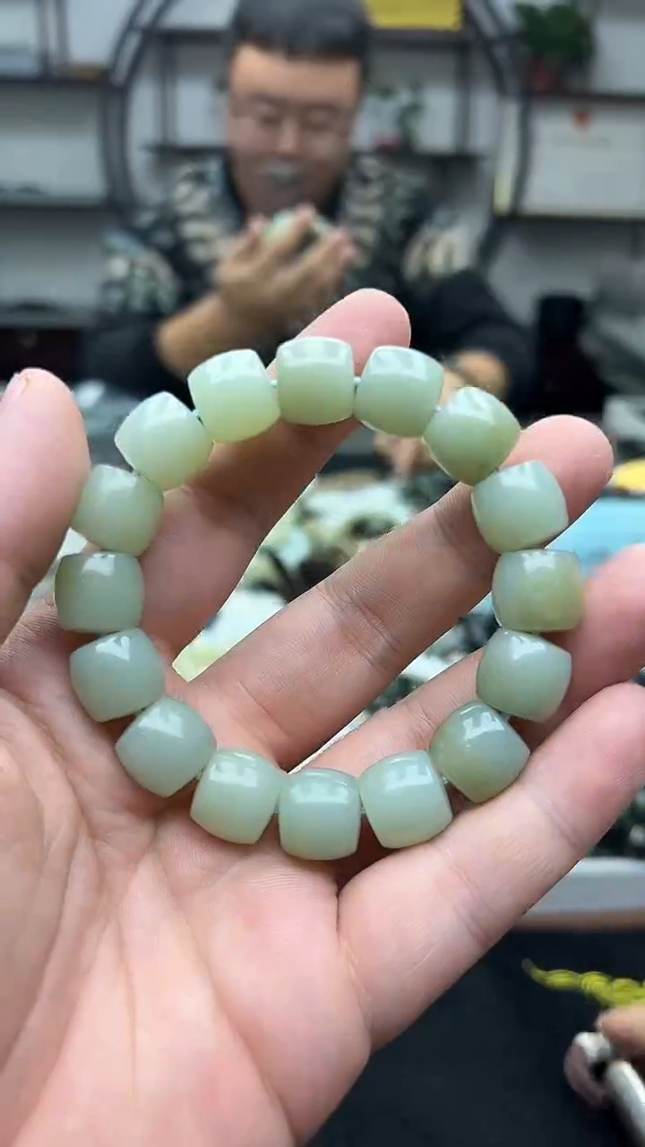 未镶嵌手串和田玉1*2纯天然新疆且末蓝14
