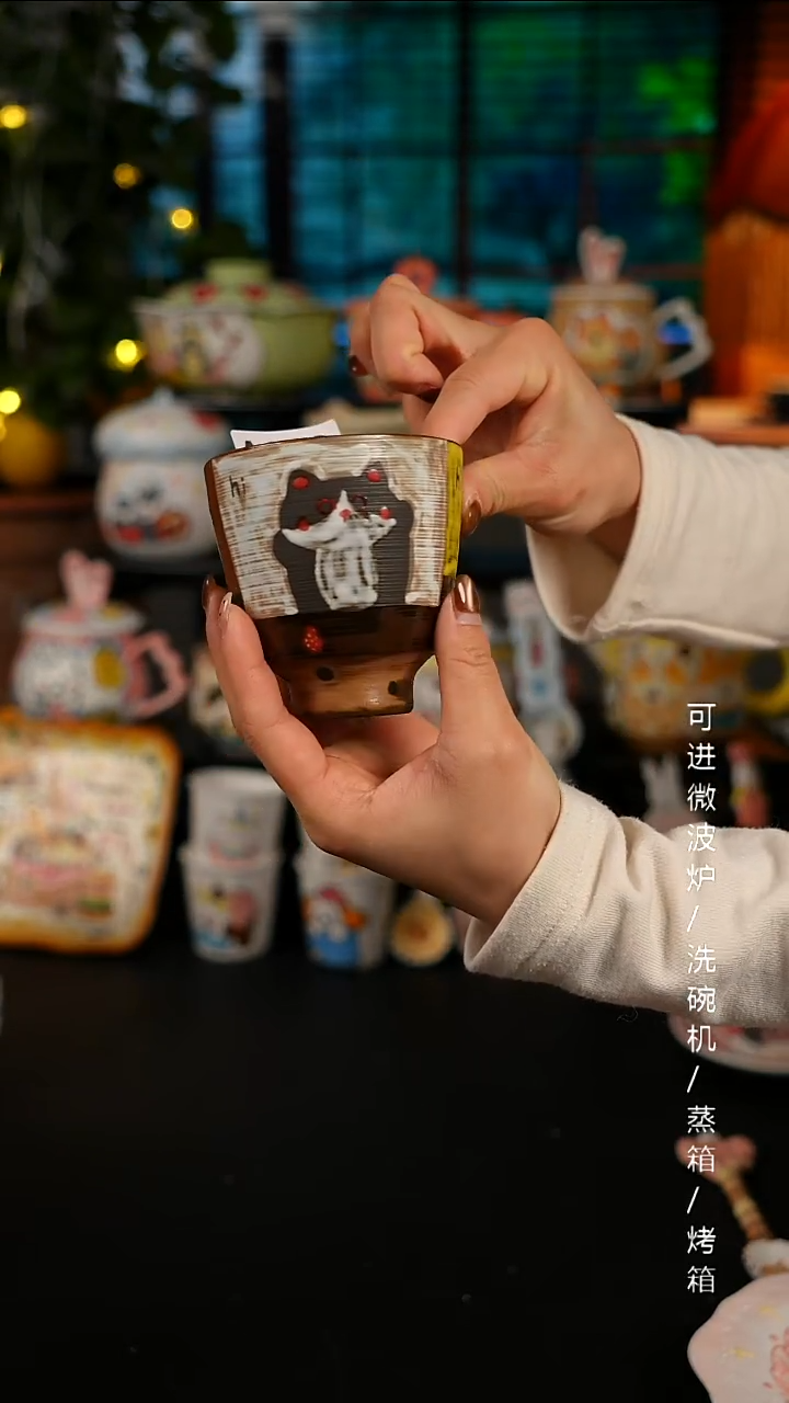 陶瓷便携款景德镇高温釉下彩纯手绘创意瓷