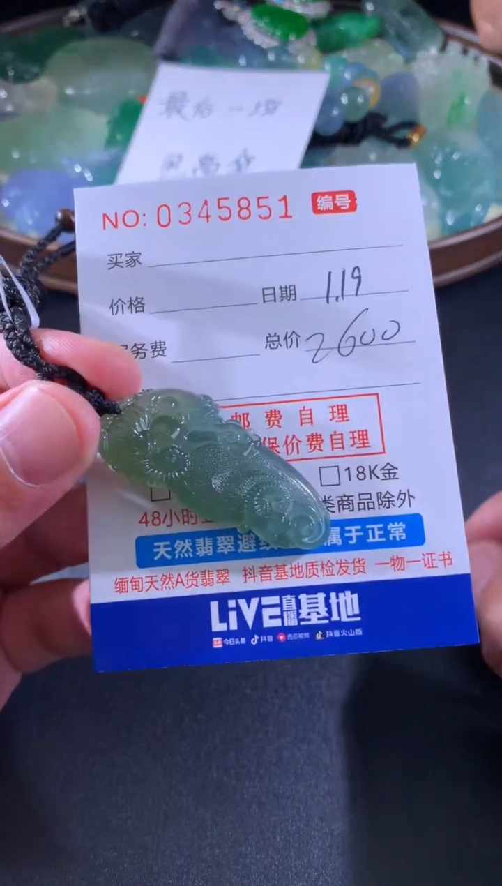 【闪购商品】翡翠颈饰未镶嵌天然A货翡翠