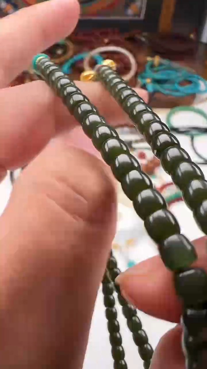 未镶嵌手链和田玉（碧玉）和田玉碧玉直切手串