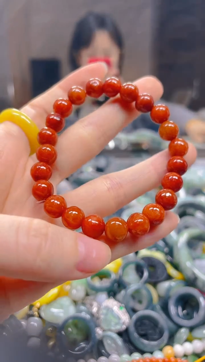 翡翠未镶嵌颈饰8MM/L/翡翠A货一图一物