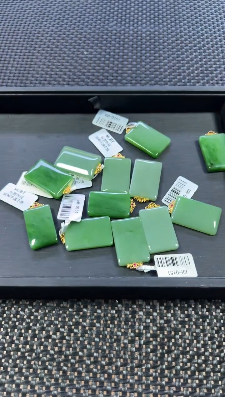 和田玉18K金镶嵌颈饰（多样性发一件）0151