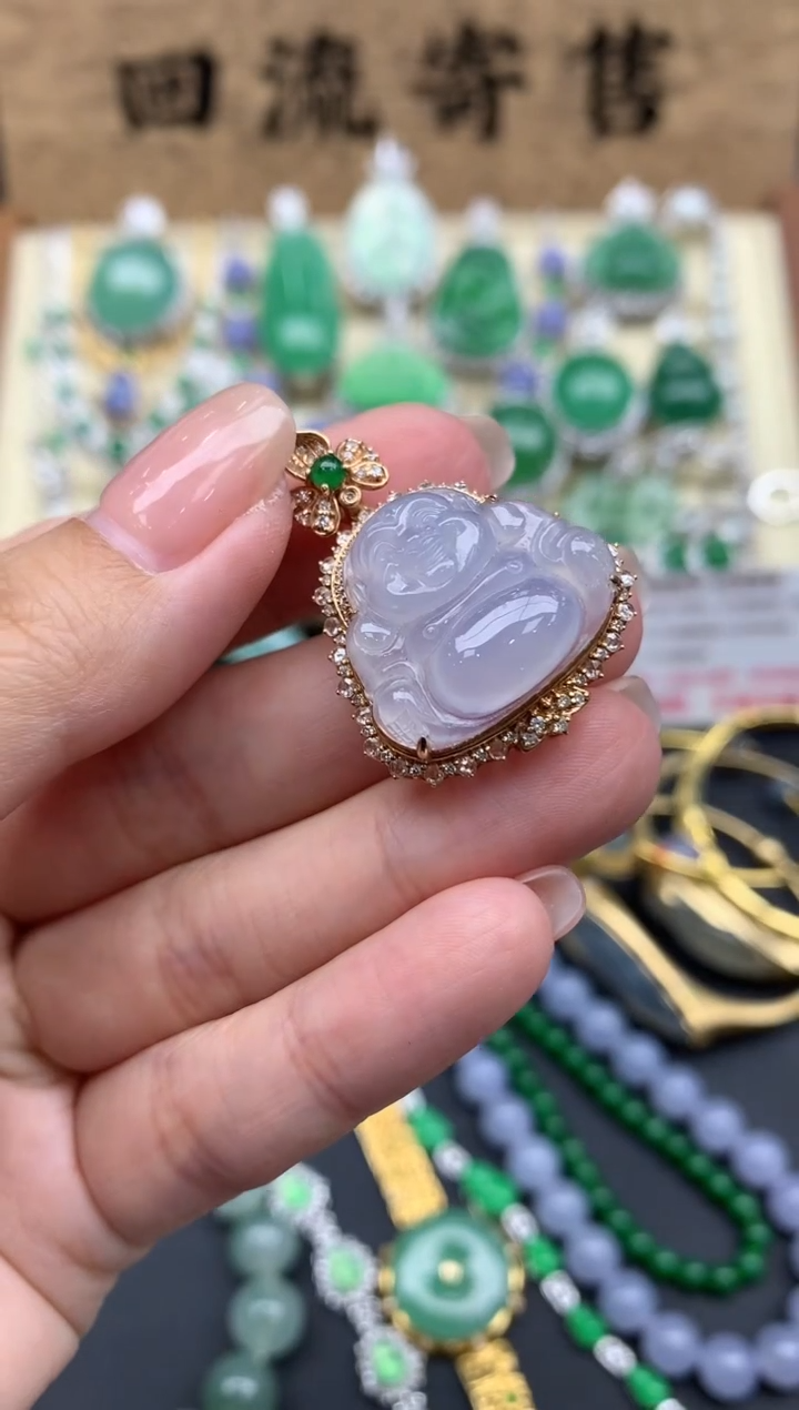 【闪购商品】翡翠颈饰18K金镶嵌474-中国好珍宝