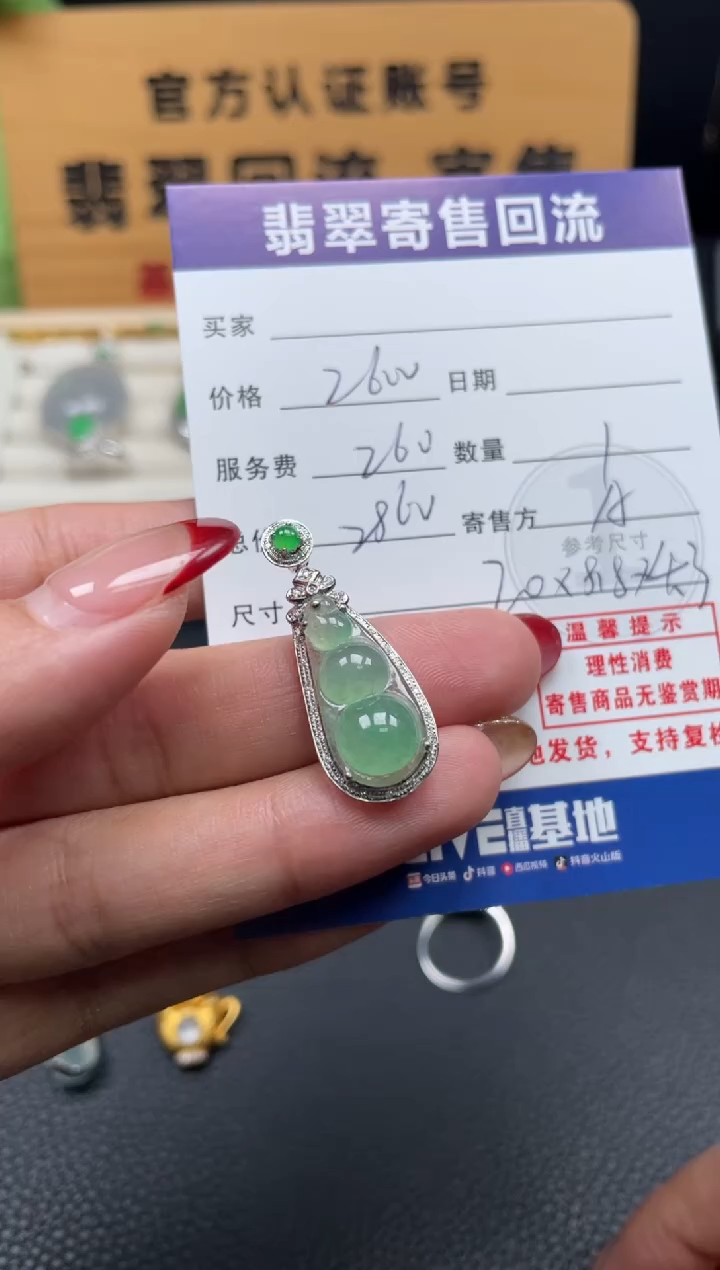 颈饰18K金镶嵌翡翠10152589