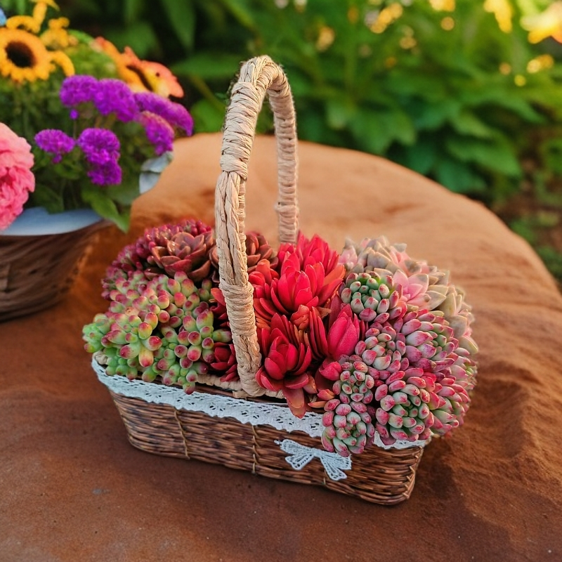 全家福拼盘 好养盆栽  懒人绿植 多肉拼盘 盆栽观赏 庭院 办公室 