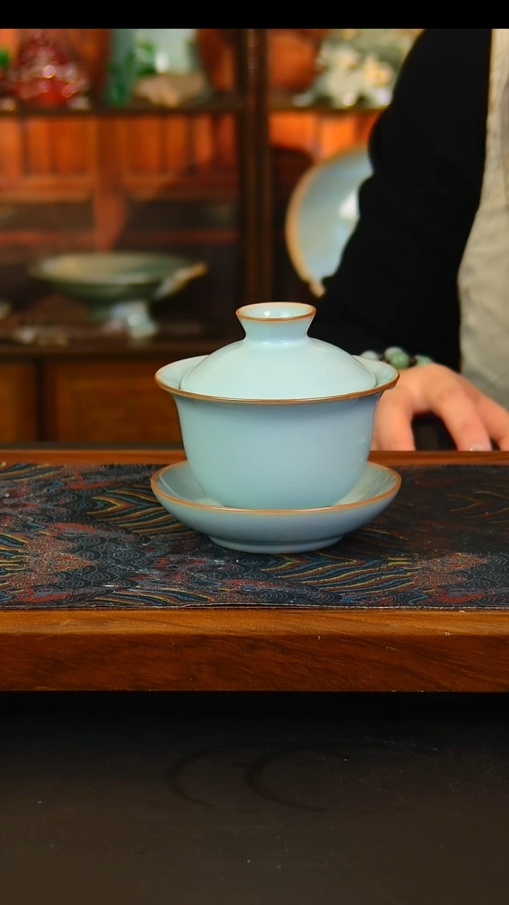 瓷片原矿汝瓷福利单杯，不完美