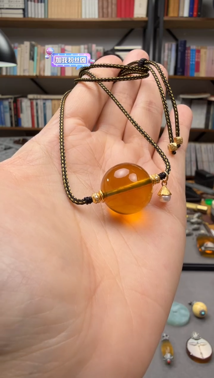 【闪购商品】琥珀颈饰未镶嵌锁骨链吊坠