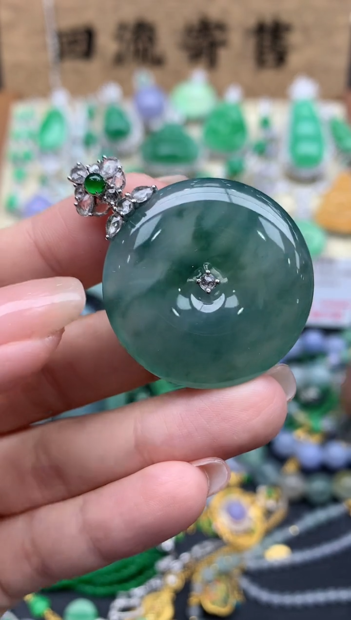 【闪购商品】翡翠颈饰18K金镶嵌563-中国好珍宝