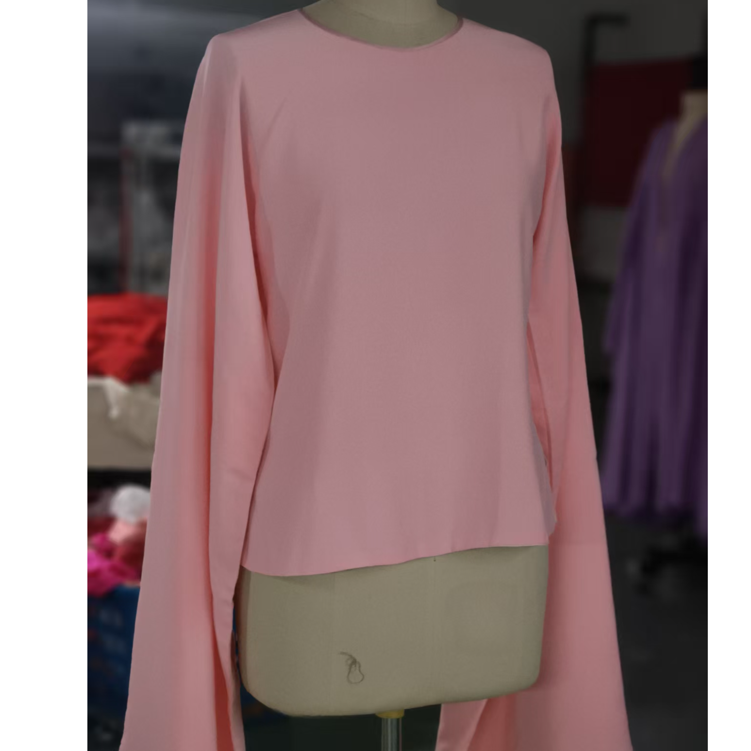 现货戏曲多用肉粉色单独水袖上衣单一件内搭越剧戏剧黄梅戏舞台