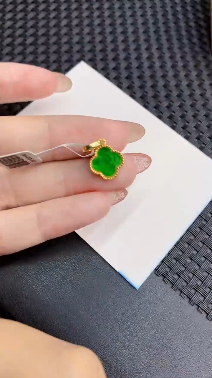 【闪购商品】翡翠银S925镶嵌颈饰            8