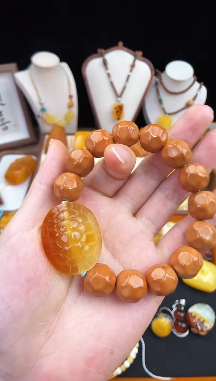 琥珀未镶嵌珠宝奇石柒月