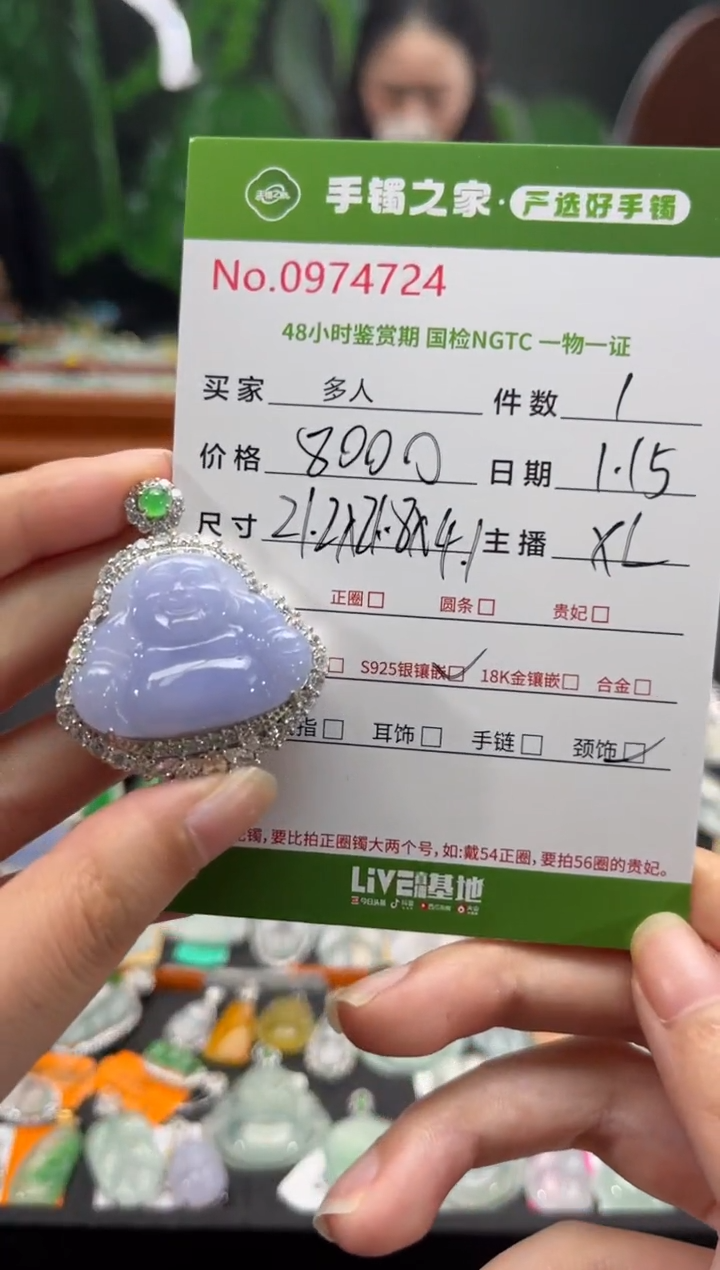 【闪购商品】翡翠颈饰银S925镶嵌多人