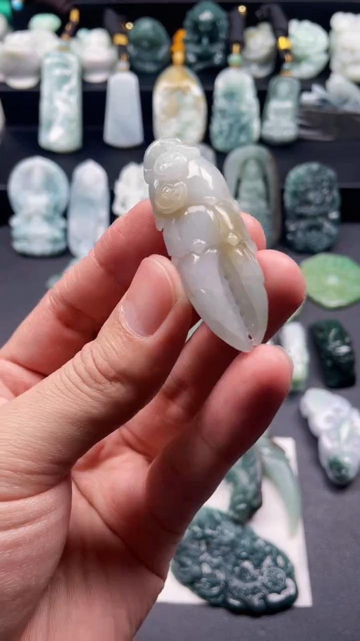 颈饰未镶嵌翡翠4  天然翡翠a货