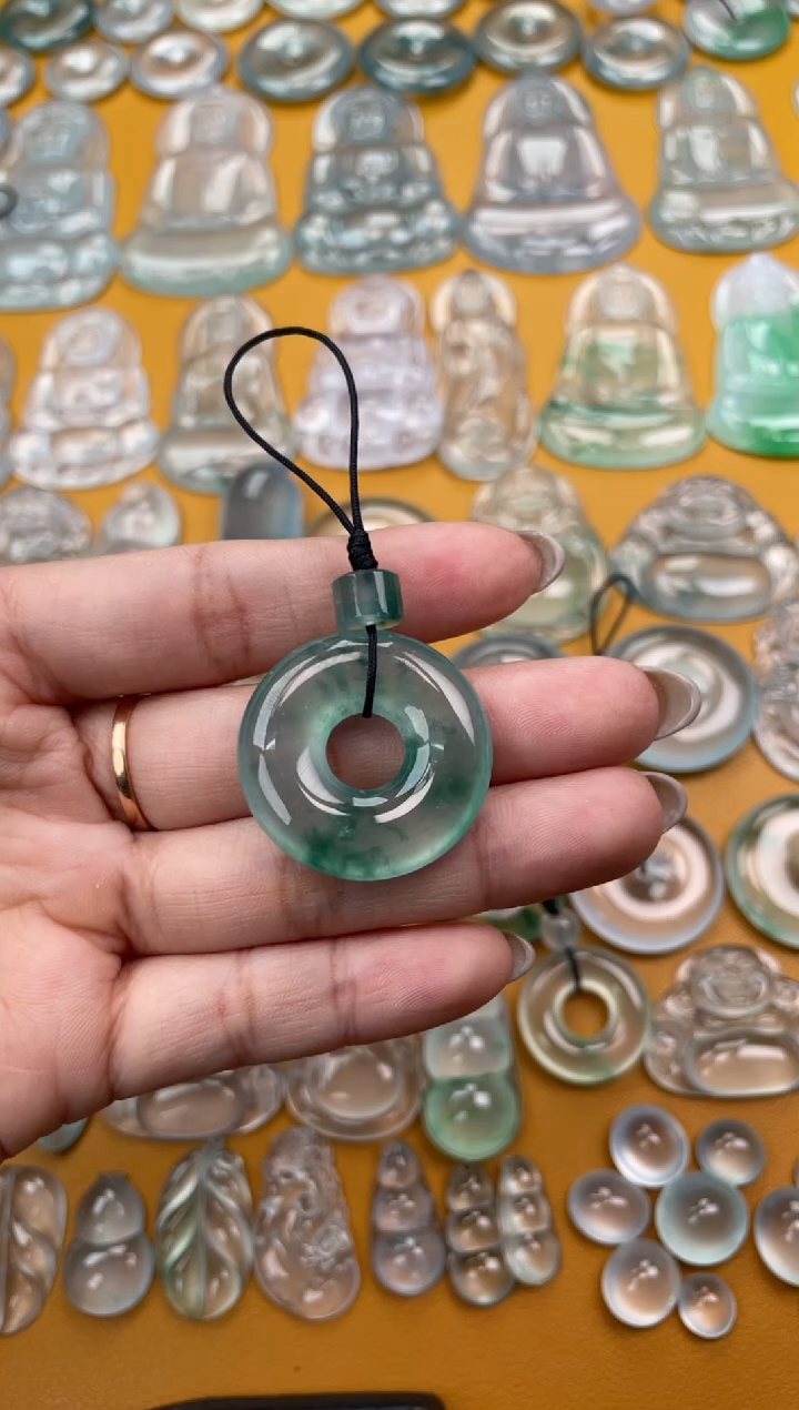 翡翠未镶嵌吊坠(不含链)圈圈 29.1 5.9