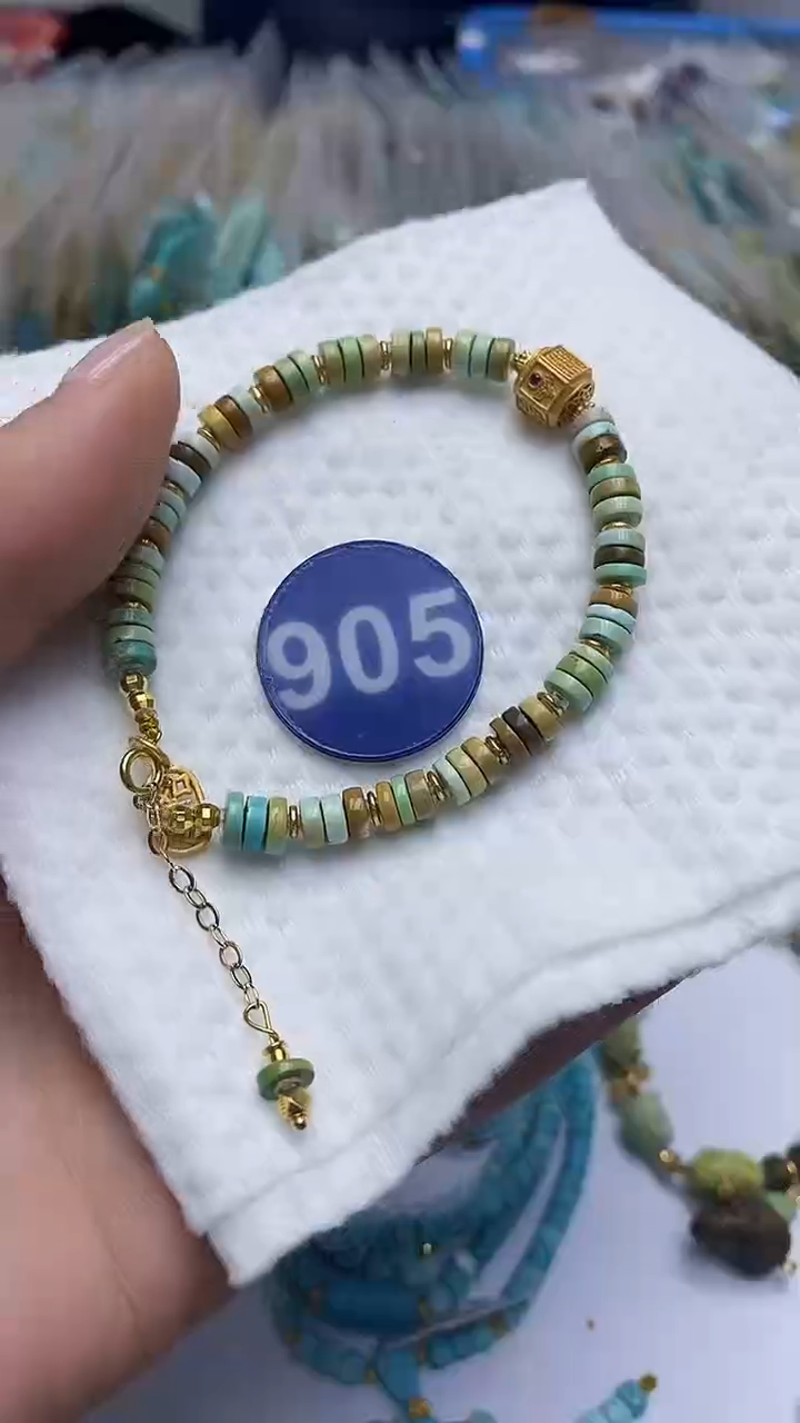 【闪购商品】绿松石手链银S925镶嵌905