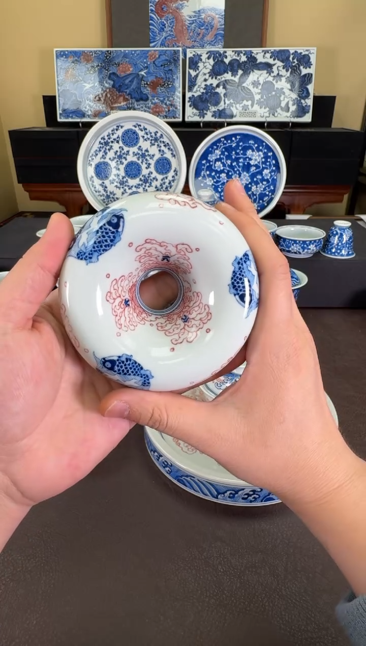 【闪购商品】瓷片羿器窑海浪团鱼甜甜圈