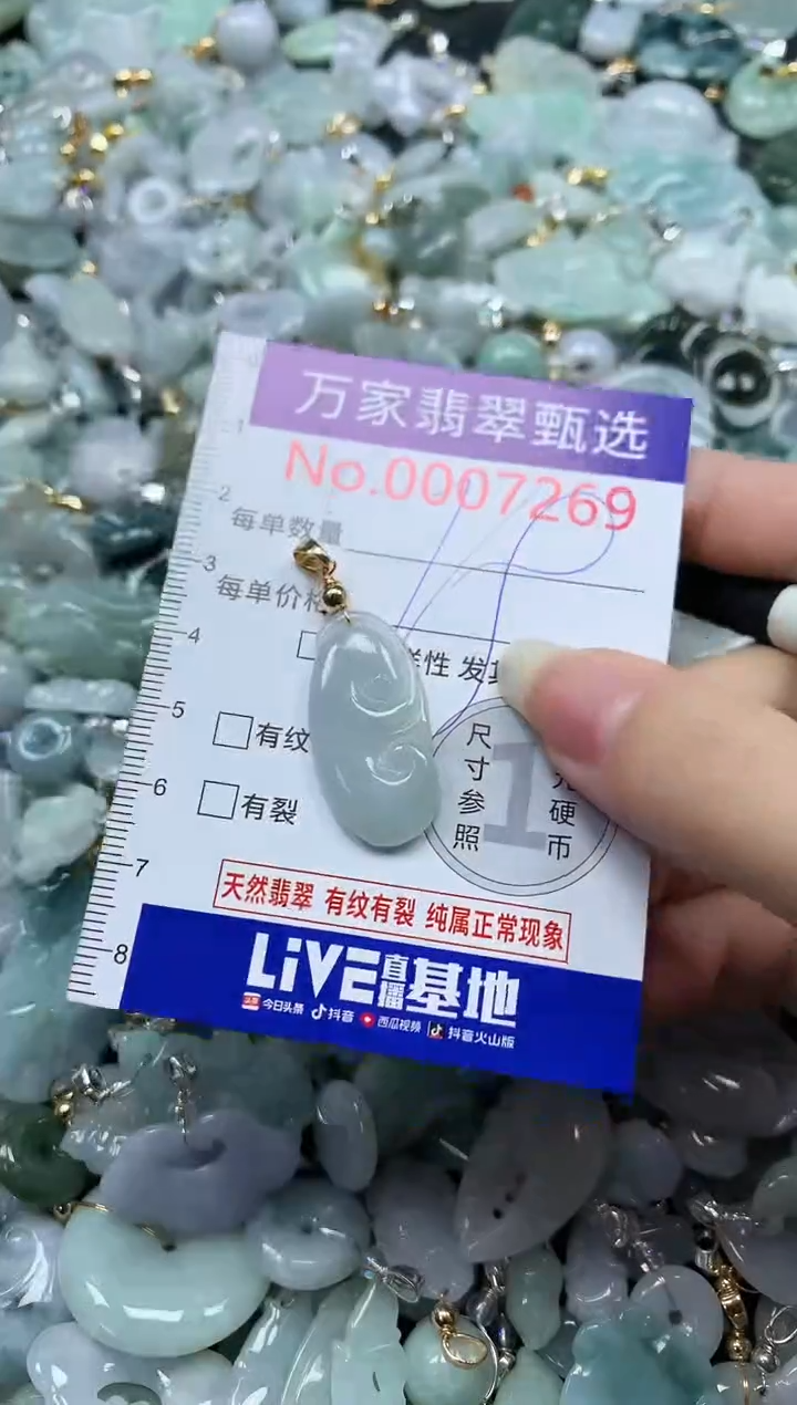 吊坠(不含链)未镶嵌翡翠7269