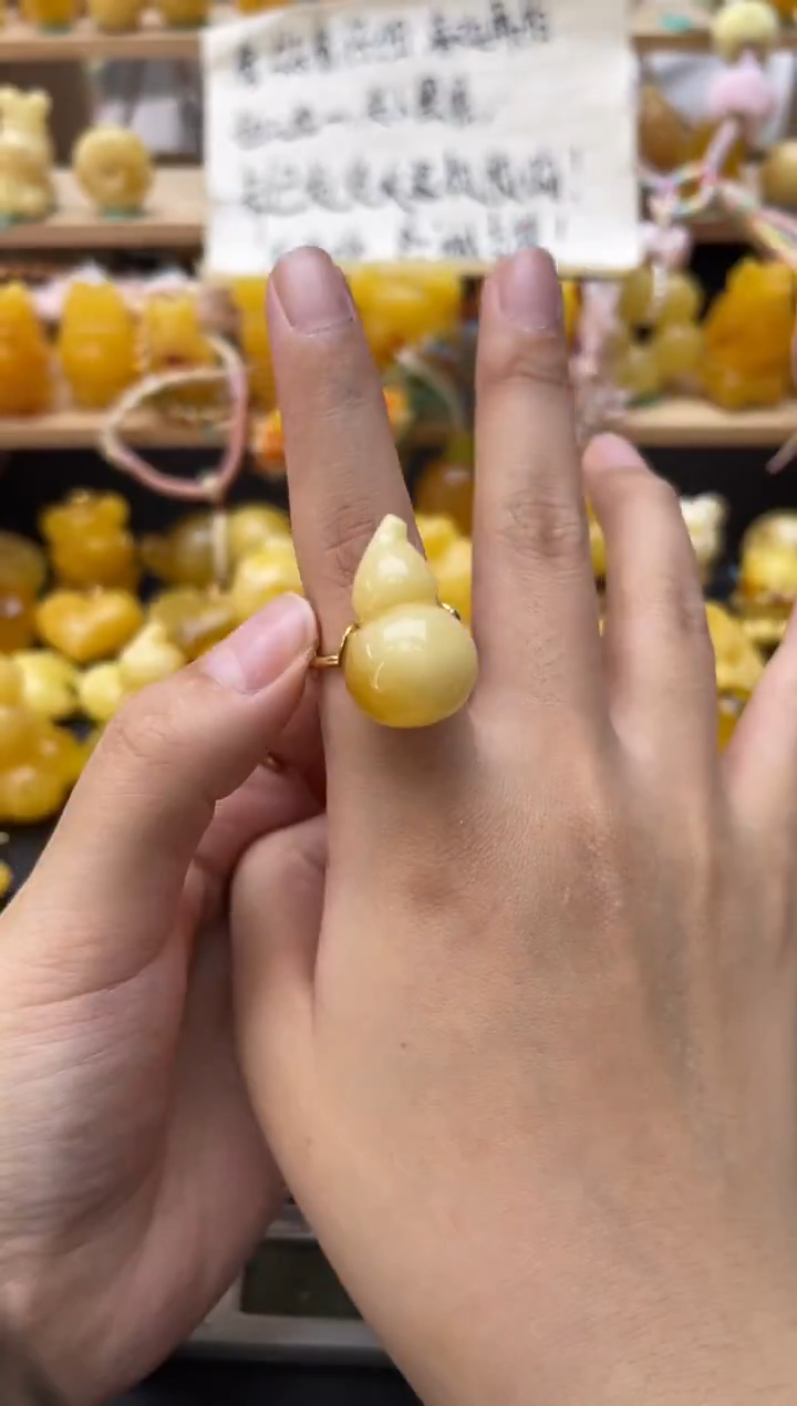 琥珀银S925镶嵌珠宝奇石108琥珀蜜蜡微瑕