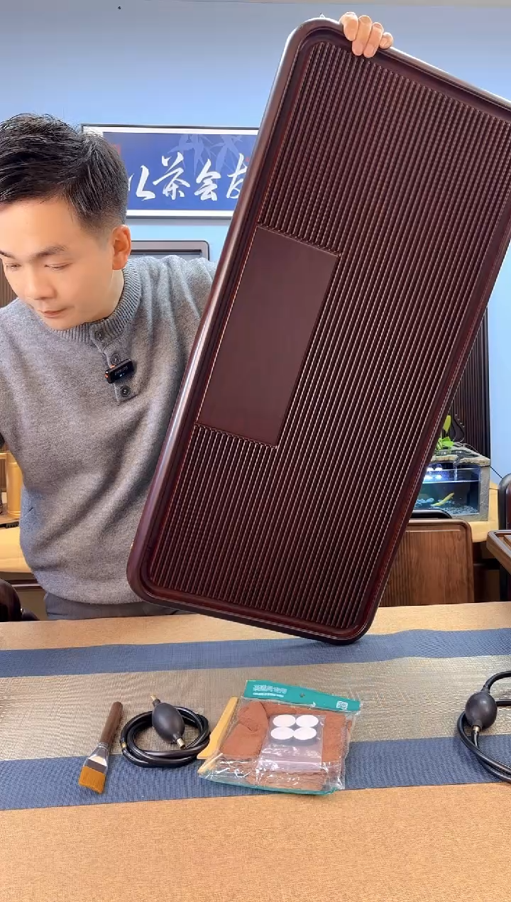 【闪购商品】凌龙红色款式茶盘90*43*4